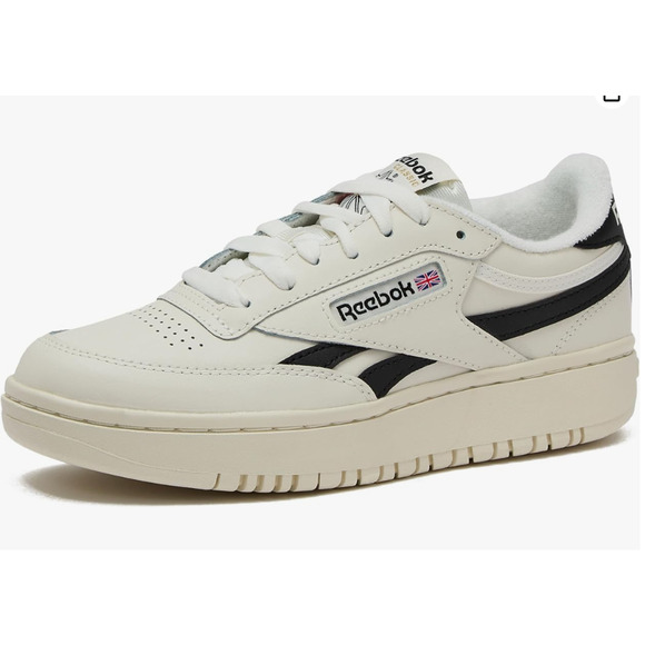Reebok Women's Club C Double Sneaker, Chalk/Core Black, 10 - Picture 1 of 8